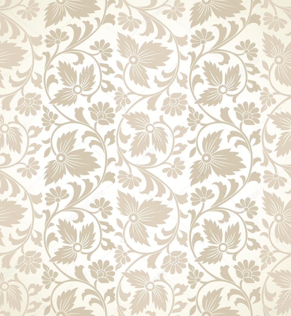 Traditional floral vector wallpaper