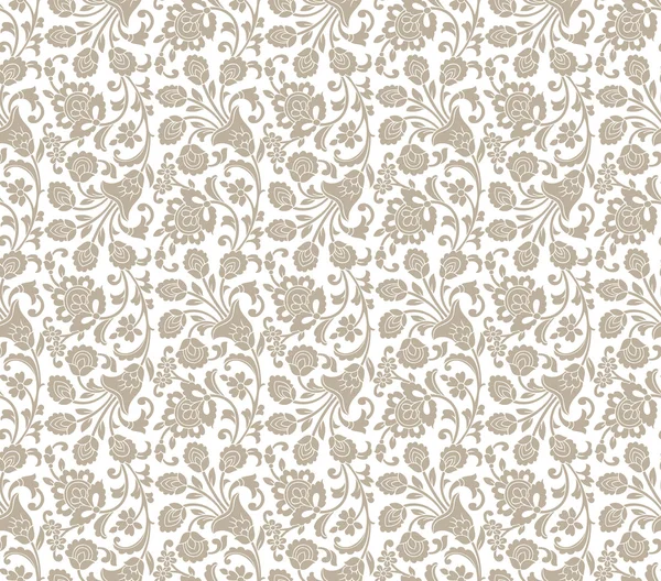 Papel de parede sem costura floral luxuoso — Vetor de Stock