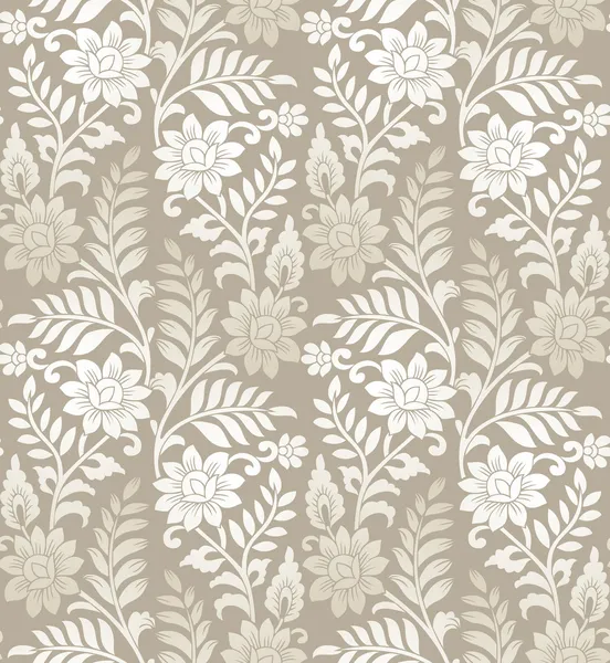 Fond floral doré sans couture — Image vectorielle