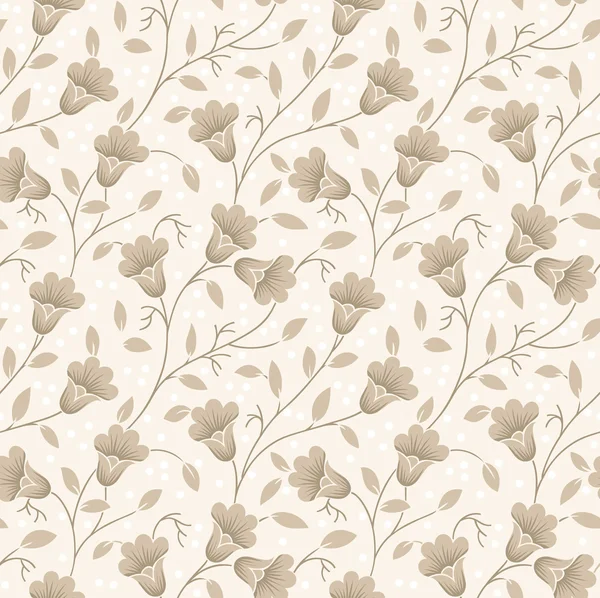 Fond floral doré sans couture — Image vectorielle