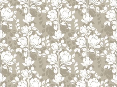 Dikişsiz vektör çiçek duvar kağıdı