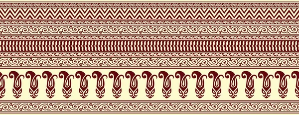 Бесшовный Векторный Дизайн Границ Племен — стоковый вектор