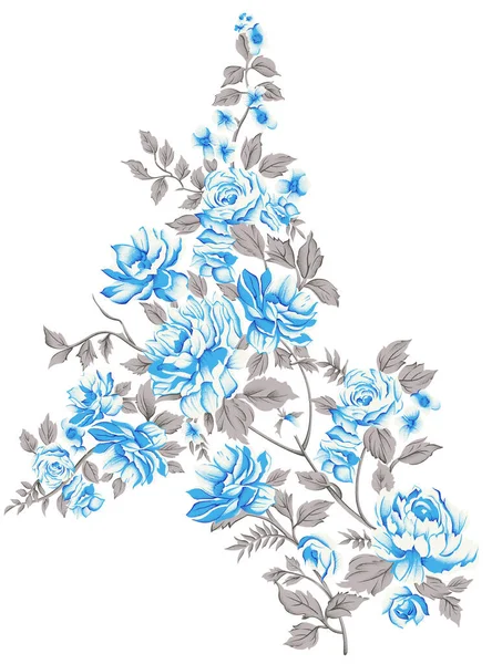 Beyaz Arkaplanda Gül Çiçeği Tasarımı — Stok fotoğraf