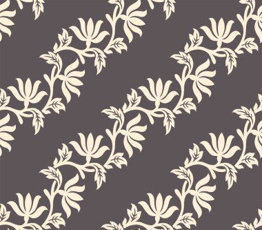 Kusursuz vektör lotus çiçekli desen tasarımı