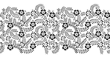 Güzel tek renkli çiçekli sınır tasarımı