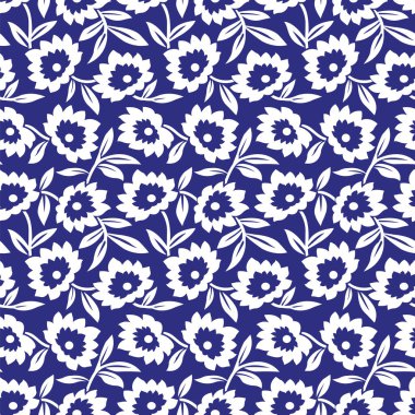 Yaprak arkaplanı olan vektör çiçek