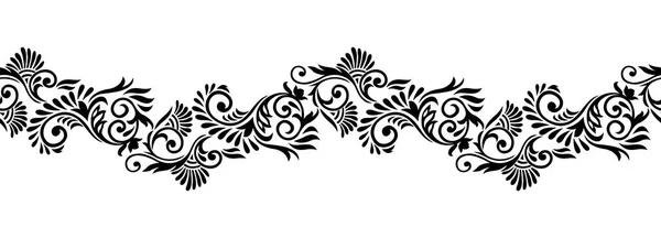 Vector Ornamental Design Floral Frontieră — Vector de stoc