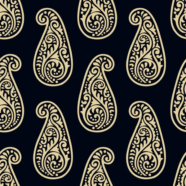 Vector Paisley Fabric Textile Pattern — Stock Vector