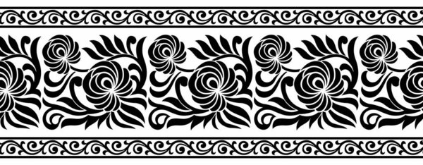 Abstract rose flower border design