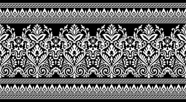 Geleneksel Asya süsleme sınır tasarımı