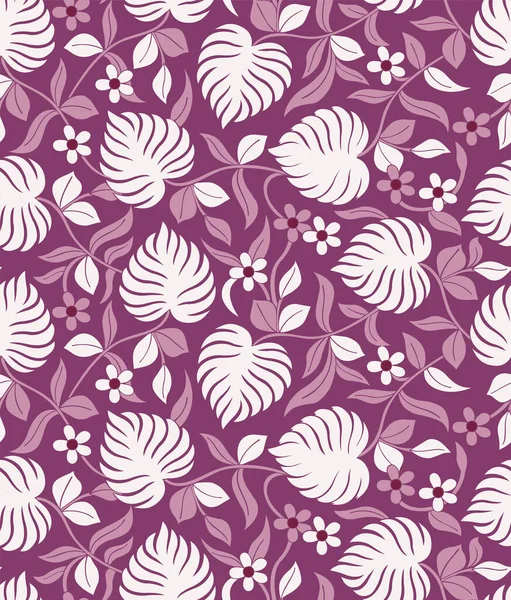 Vector Fancy Leaves Wallpaper Pattern Design — Stockvector