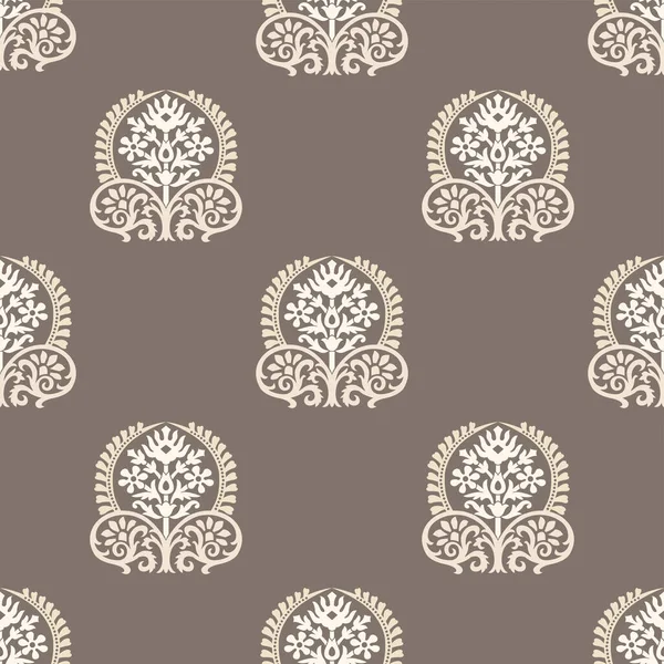 Asiatique Damassé Motif Papier Peint Design — Image vectorielle