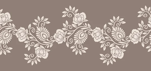 Abstract Rose Flower Border Design — Stockvektor