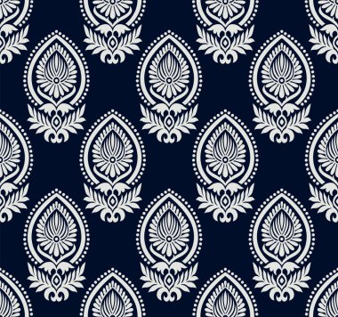 Geleneksel Asya damaske duvar kağıdı deseni