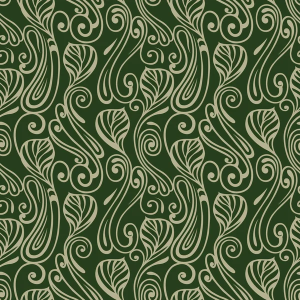 Vector Leaves Pattern Swirly Design Elements — Image vectorielle