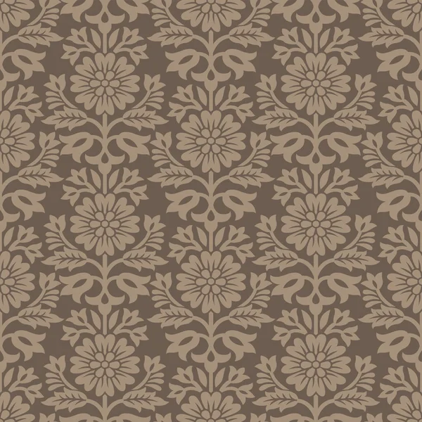 Vector Damask Floral Wallpaper Pattern — 스톡 벡터