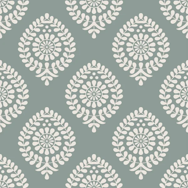 Decorative Damask Floral Wallpaper Pattern — Image vectorielle