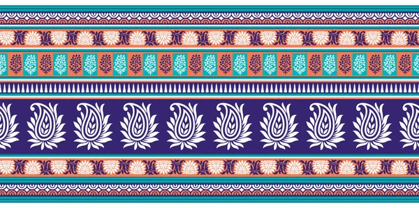 Paisley Border Aztec Tribal Design — ストックベクタ