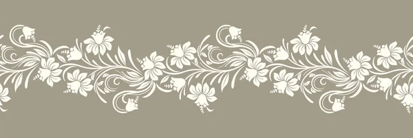 Vector Ornamental Floral Border Design — Wektor stockowy