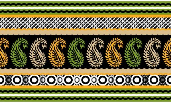 Tribal Border Paisley Design — Stockový vektor