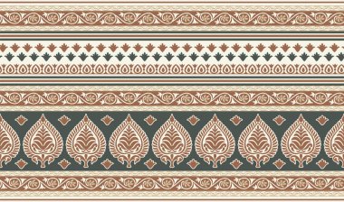 Traditional Asian dress border design