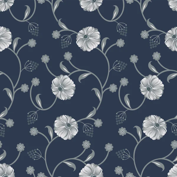 Diseño Patrón Floral Tela Textil Vectorial — Vector de stock