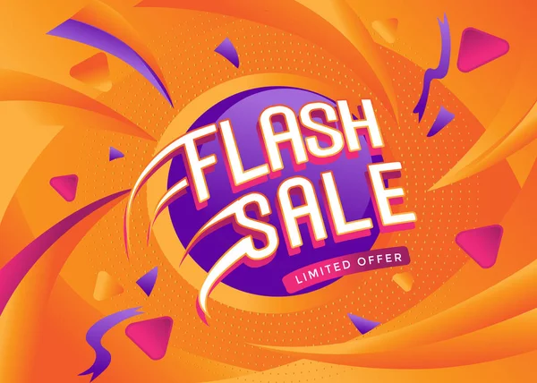 Drukuj Flash Sale Banner Marketingu Mediów Społecznościowych — Zdjęcie stockowe