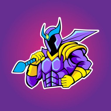 Savaşçı Esport logosu, güç ve güç unsurlarını içeren vahşi ve korkutucu bir tasarım., 