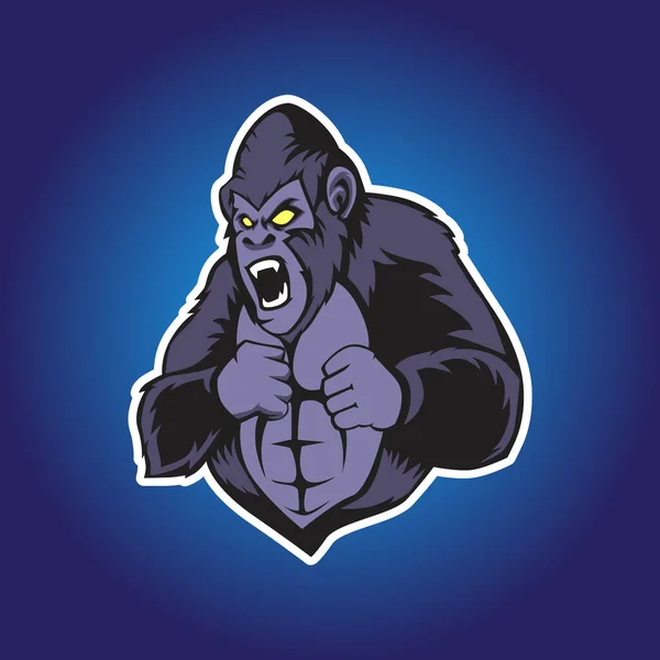 King Kong Tema Esports Logo Kan Indeholde Grafik Den Gigantiske – Stock-vektor