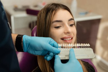 Doktor dişlerin gölgesini Vita ölçeğine göre seçer.