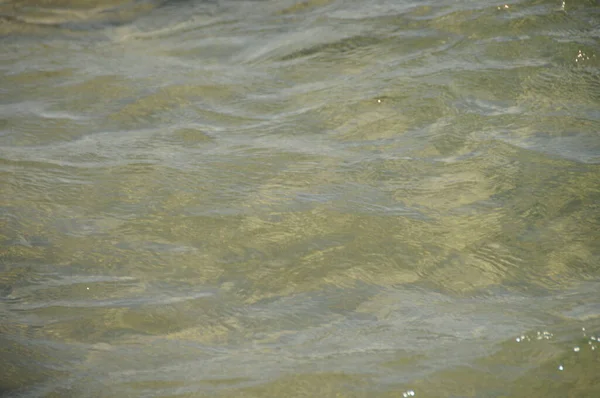 Het Oppervlak Van Zee Het Zand Golven Het Strand Als — Stockfoto