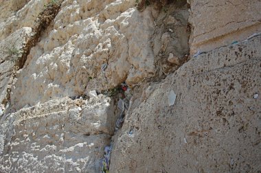 Tanrı'ya batı duvarı Kudüs, İsrail'in notları