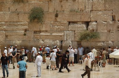 Ağlama duvarı, ibadet yeri. Kudüs.