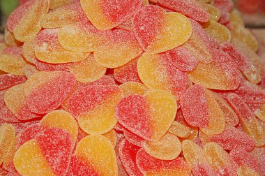 Renkli ve pek çok şekilli tatlı jölesi 