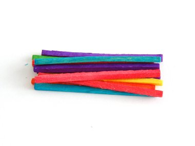 renkli ahşap çubuklar.