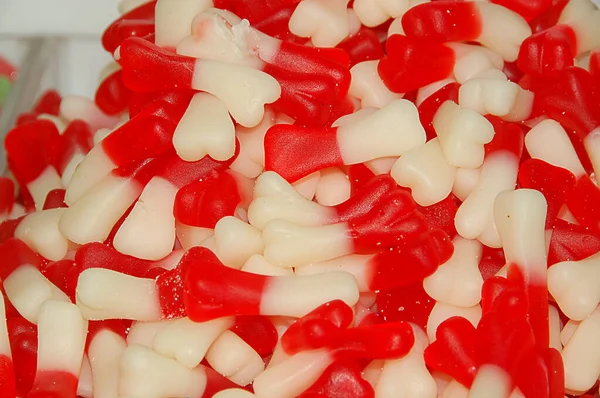 色彩斑斓 形式多样的甜点果冻 — 图库照片