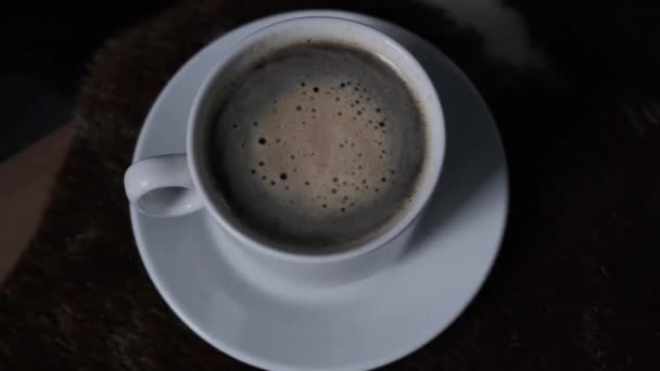 Чашка кави з піною — стокове відео