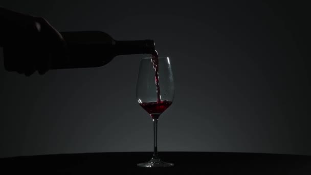 Červené víno v pomalé době — Stock video