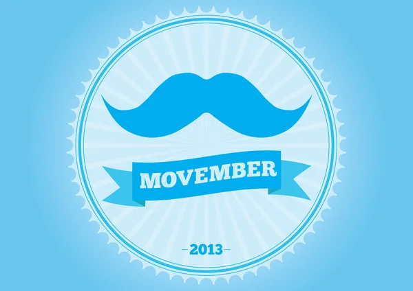 Mavi bıyık movember rozeti