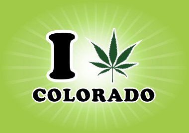 Colorado marihuana yaprağı vektör çizim