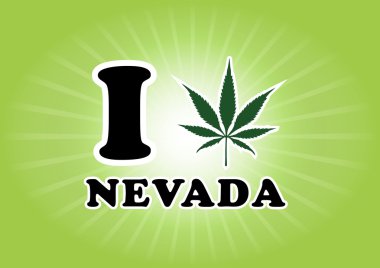 Nevada marihuana yaprağı vektör çizim