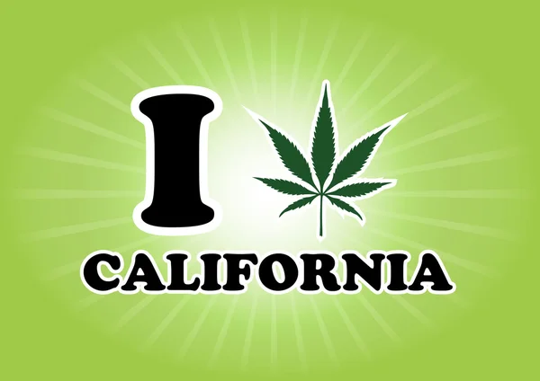 California marihuana hoja vector ilustración —  Fotos de Stock