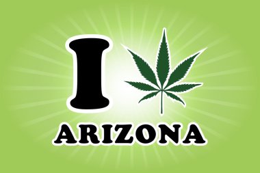Arizona marihuana yaprağı vektör çizim
