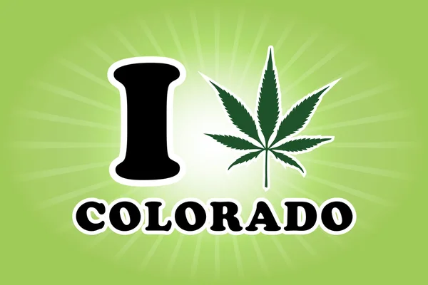 Illustrazione vettoriale della foglia di marijuana Colorado — Vettoriale Stock