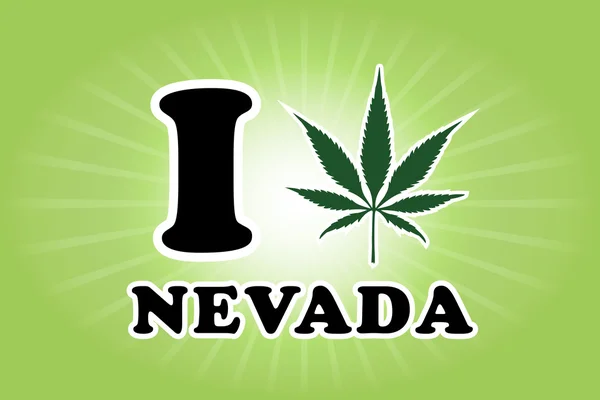 Nevada marihuana yaprağı vektör çizim