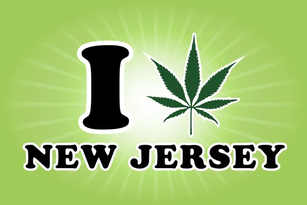 New jersey marihuana yaprağı vektör çizim