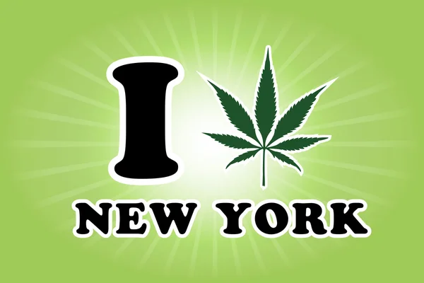 New york marihuana yaprağı vektör çizim