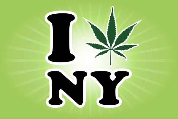 New york marihuana yaprağı vektör çizim
