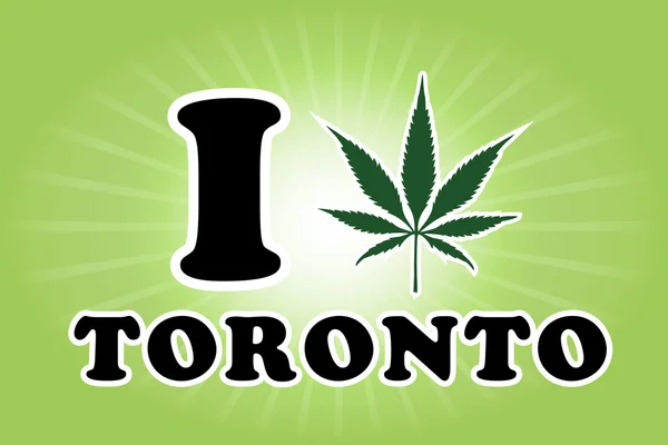 Toronto marijuana leaf vector illustration — Stock Vector