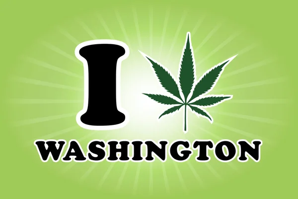 Arizona illustration vectorielle feuille de marijuana — Image vectorielle